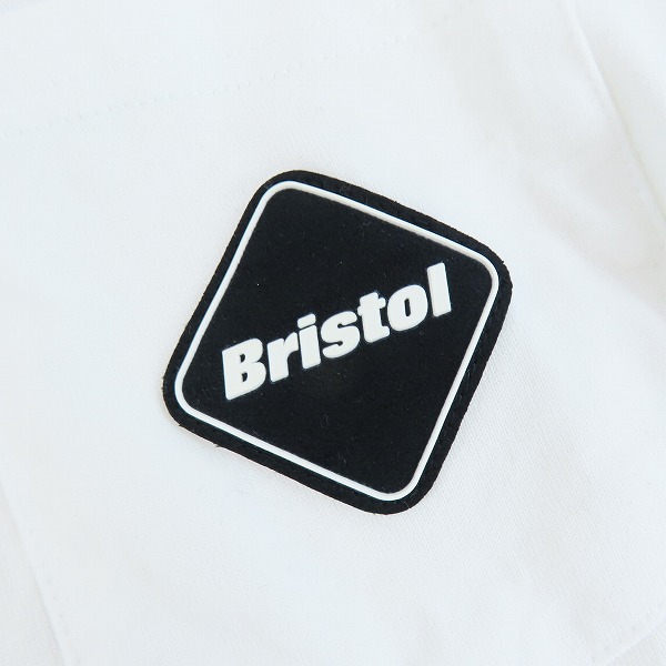 実際に弊社で買取させて頂いたF.C.Real Bristol/F.Cレアルブリストル BIG LOGO POCKET TEE半袖 プリント Tシャツ ホワイト FCRB-202076/XLの画像 7枚目