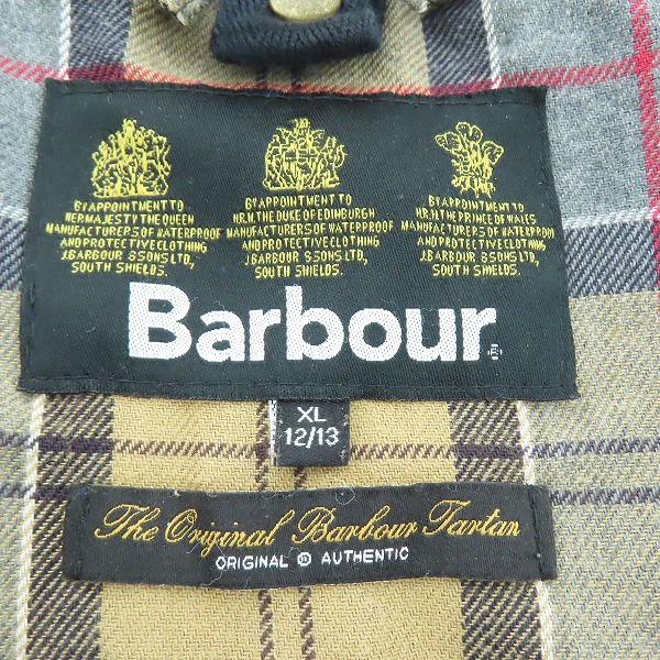 実際に弊社で買取させて頂いたBarbour/バブアー INTERNATIONAL インターナショナル オイルドジャケット CWX0022BK91 /XL12/13の画像 3枚目