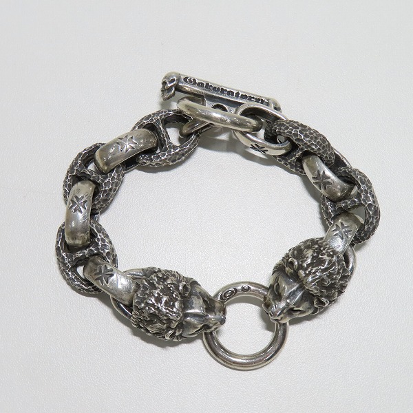 実際に弊社で買取させて頂いた【ギャラ付き】Gabor/ガボール 2ライオンヘッドリンクブレスレットの画像 3枚目