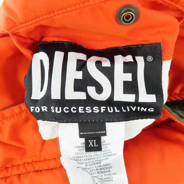 実際に弊社で買取させて頂いたDIESEL/ディーゼル ストーンウォッシュ加工 中綿 リバーシブル ボンバージャケット J-MA-ONE-A/XLの画像 4枚目
