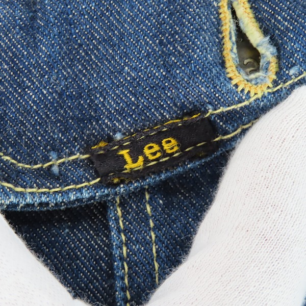 実際に弊社で買取させて頂いたLee/リー ヴィンテージ 50s中期 101-J 赤タグ デニムジャケット/40の画像 4枚目