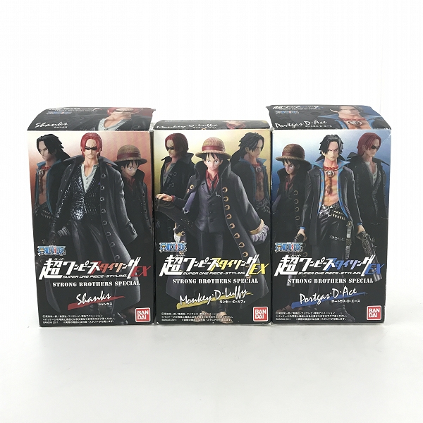 実際に弊社で買取させて頂いた【未開封含む】BANDAI/バンダイ 超ワンピーススタイリング シャンクス/ルフィ/エース３点セット
