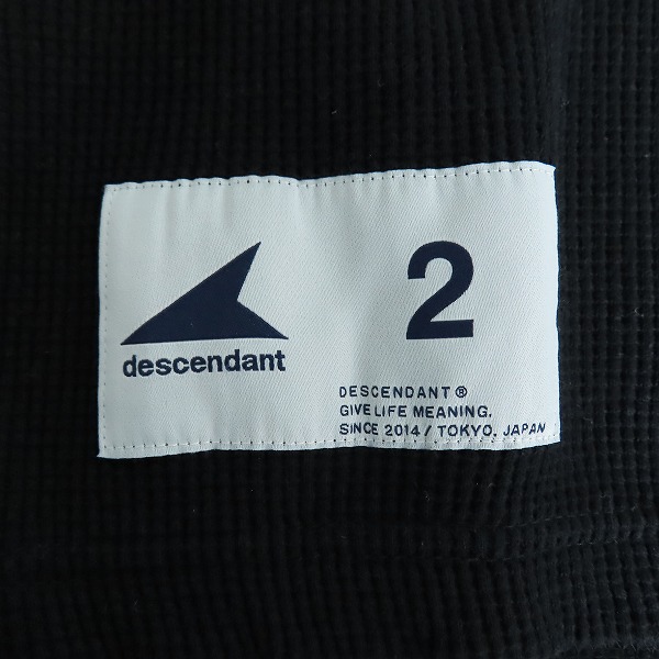 実際に弊社で買取させて頂いたDESCENDANT/ディセンダント 胸ポケット 長袖 サーマルカットソー ブラック/2の画像 4枚目