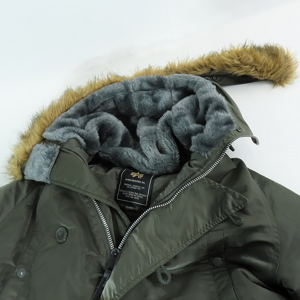 実際に弊社で買取させて頂いたALPHA INDUSTRIES/アルファインダストリーズ N-3B フライトジャケット 20024-76/XLの画像 2枚目