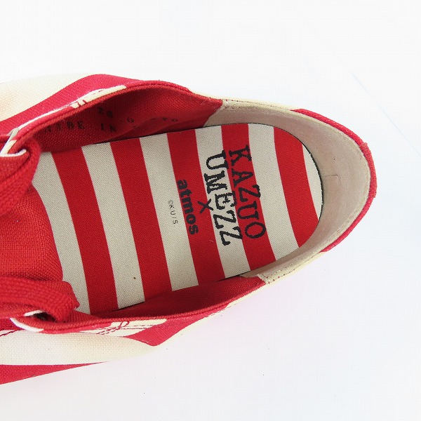 実際に弊社で買取させて頂いたatmos pink×AVIC×楳図かずお/アトモスピンク×アヴィック×楳図かずお SNEAKERS RED スニーカー/26.0の画像 4枚目