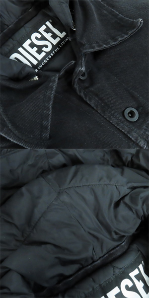 実際に弊社で買取させて頂いたDiesel/ディーゼル for Successful Living デニム切り替え中綿ジャケット/Mの画像 9枚目