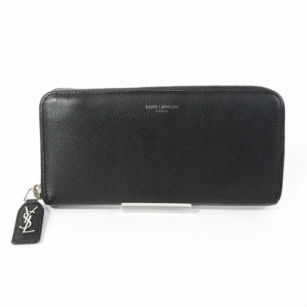 実際に弊社で買取させて頂いたSAINT LAURENT PARIS/サンローランパリ YSLロゴ ラウンドジップ/ファスナー 長財布/ウォレット