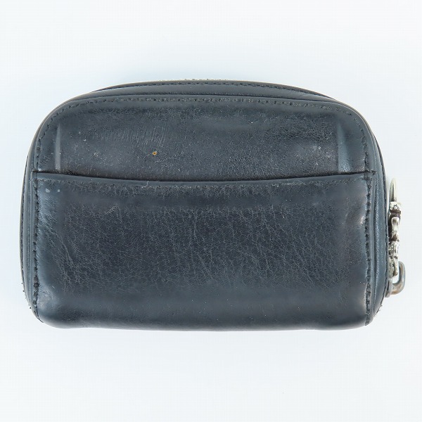 実際に弊社で買取させて頂いたCHROME HEARTS/クロムハーツ ラウンドジップ レザーコインケース/小銭入れの画像 1枚目