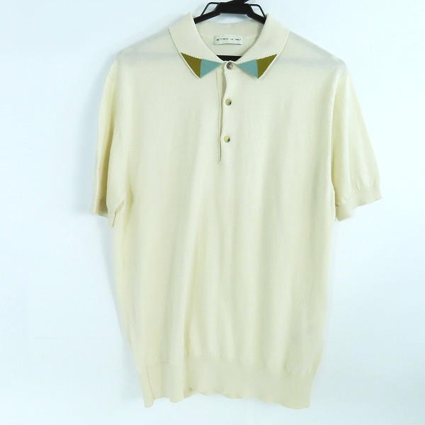 実際に弊社で買取させて頂いたETRO/エトロ 襟カラー切替  半袖ポロシャツ M