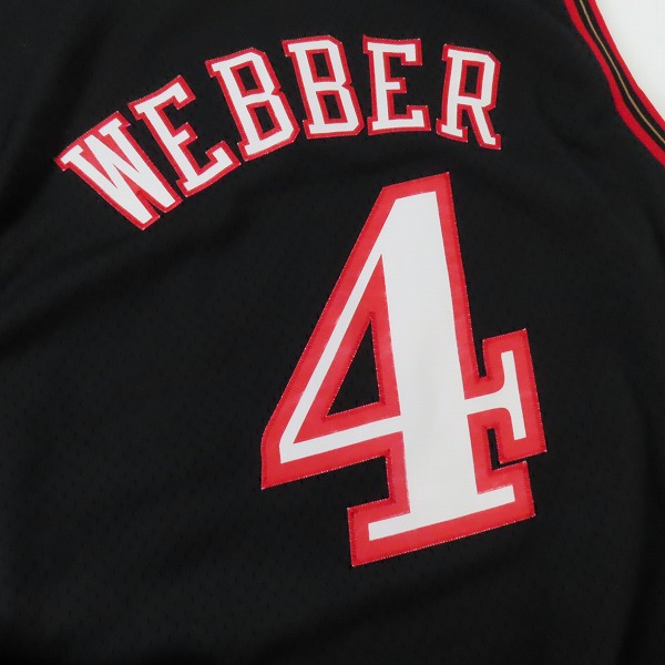 実際に弊社で買取させて頂いたReebok/リーボック SIXERS/シクサーズ Chris Webber/クリス・ウェバー #4 ユニフォーム/XLの画像 6枚目