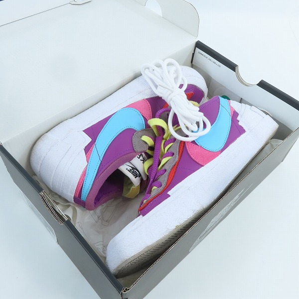 実際に弊社で買取させて頂いたNIKE×KAWS×SACAI/ナイキ×カウズ×サカイ BLAZER LOW/ブレーザーロー パープルダスク DM7901-500/26.5の画像 8枚目