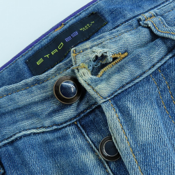 実際に弊社で買取させて頂いたETRO/エトロ ハラコパッチ/ポケット刺繍 デニムパンツ /29の画像 8枚目