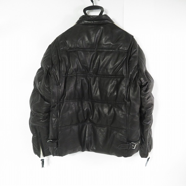 実際に弊社で買取させて頂いたSchott/ショット MOTORCYCLE DOWN JACKET レザー ダウンジャケット 3101034/XLの画像 1枚目
