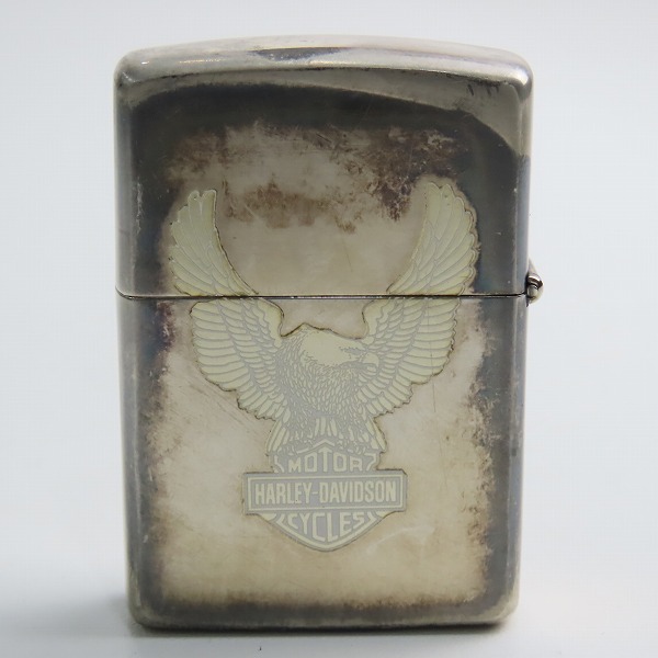 実際に弊社で買取させて頂いたZIPPO/ジッポー HARLEY-DAVIDSON/ハーレーダビッドソン イーグル ヘッド メタル/1991年製の画像 1枚目
