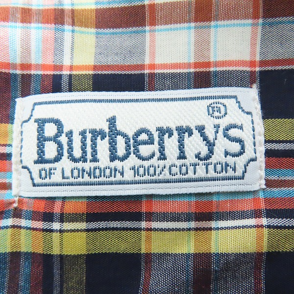 実際に弊社で買取させて頂いたBURBERRYS/バーバリーズ 胸刺繍 チェック柄 長袖ボタンシャツ/XLの画像 2枚目