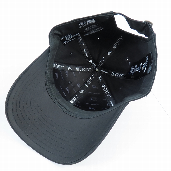 実際に弊社で買取させて頂いた【未使用】SAINT LAURENT×NEW ERA/サンローラン×ニューエラ ロゴ キャップ 677333 YCLRUの画像 4枚目