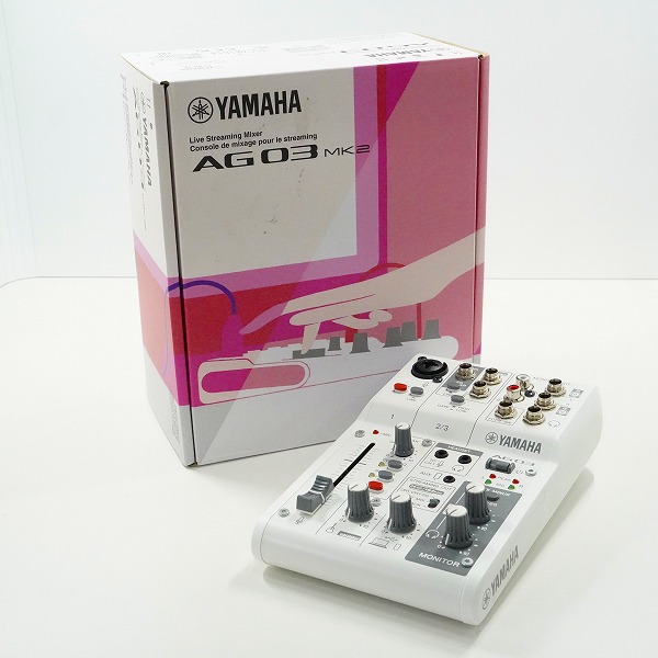 実際に弊社で買取させて頂いたYAMAHA/ヤマハ AG03 MK2 ライブストリーミングミキサー 通電確認済み