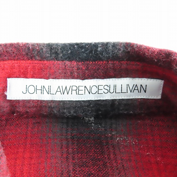 実際に弊社で買取させて頂いたJOHN LAWRENCE SULLIVAN/ジョンローレンスサリバン 長袖チェックシャツ ウール 3B004 16-23/Lの画像 2枚目