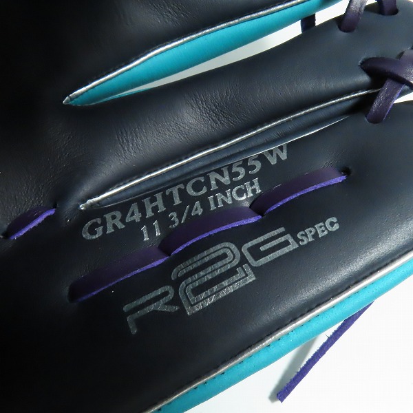 実際に弊社で買取させて頂いたRawlings/ローリングス 軟式/オールラウンド用 ハイパーテックカラーシンク グラブ/グローブ GR4HTCN55Wの画像 5枚目
