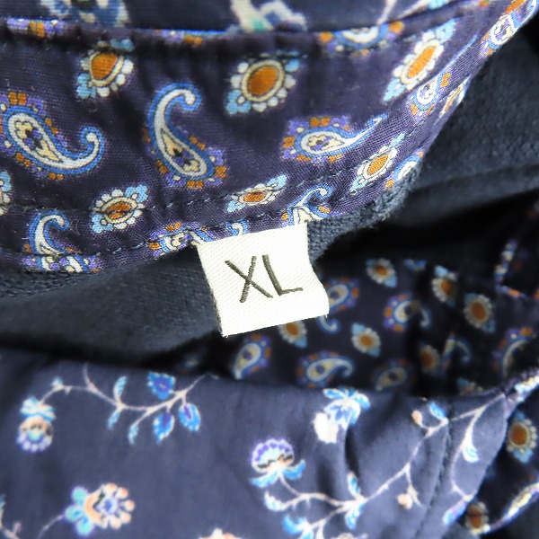 実際に弊社で買取させて頂いた【未使用】ETRO/エトロ 半袖ポロシャツ 花柄襟 ダークネイビー/XLの画像 3枚目