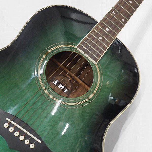 実際に弊社で買取させて頂いた★Morris/モーリス MG-30 幌馬車ラベル アコースティックギター/アコギ ソフトケース付の画像 5枚目