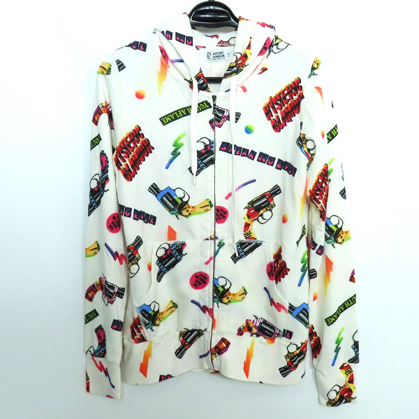 実際に弊社で買取させて頂いた【未使用】HYSTERIC GLAMOUR/ヒステリックグラマー ガール 総柄 ジップアップパーカー 01181CF02 /M