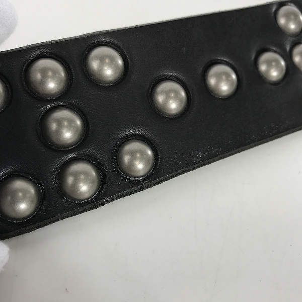 実際に弊社で買取させて頂いたSUGAR CANE/シュガーケーン スタッズ レザーベルト ブラック/34の画像 6枚目