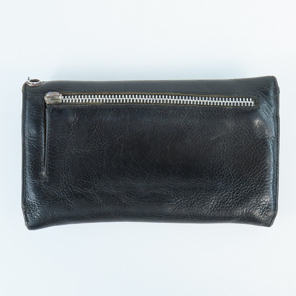 実際に弊社で買取させて頂いたCHROME HEARTS/クロムハーツ WAVE/ウェーブ ウォレット BSフレアボタンの画像 1枚目