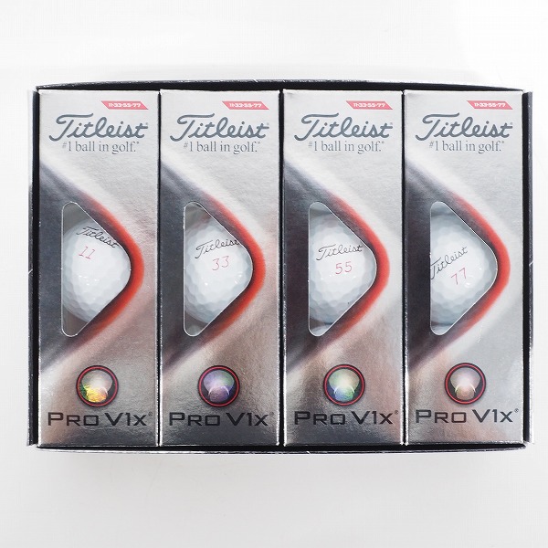 実際に弊社で買取させて頂いた【未使用/オウンネーム】Titleist/タイトリスト PRO V1x ゴルフボール ホワイト 1ダース