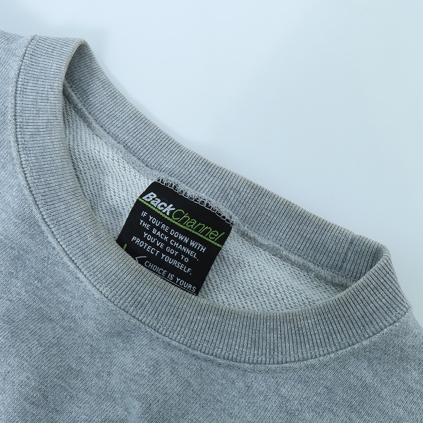 実際に弊社で買取させて頂いたBack Channel/バックチャンネル ロゴワッペン クルーネックスウェット/トレーナー Lの画像 7枚目