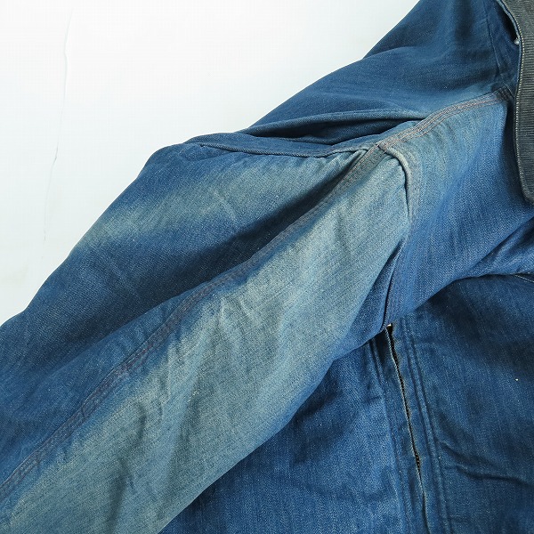 実際に弊社で買取させて頂いたcarhartt/カーハート 襟コーデュロイ ジップアップ デニムジャケット/38の画像 6枚目