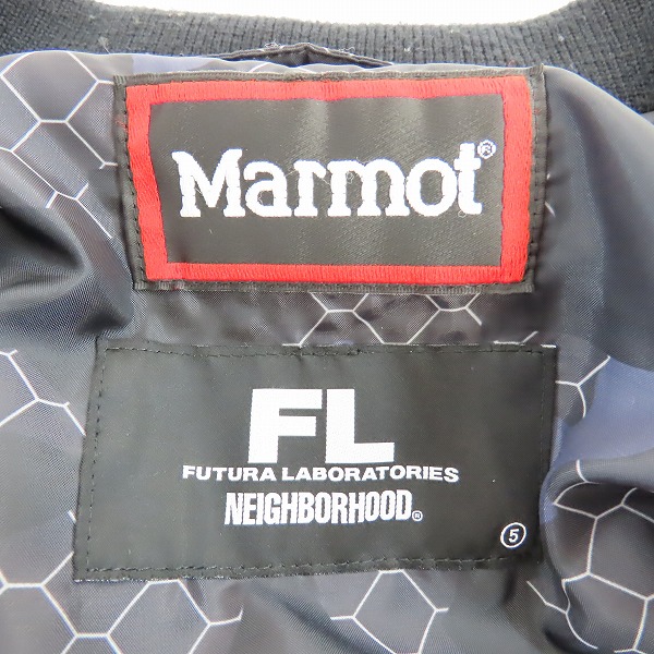 実際に弊社で買取させて頂いたNEIGHBORHOOD×MARMOT/ネイバーフッド×マムート 21AW Futura Laboratories GORE-TEX Jacket M MA1 TOMSJK81NH/XLの画像 2枚目