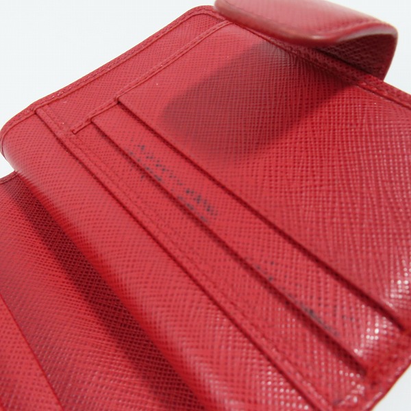 実際に弊社で買取させて頂いたPRADA/プラダ 2つ折り財布 レザーウォレットの画像 6枚目