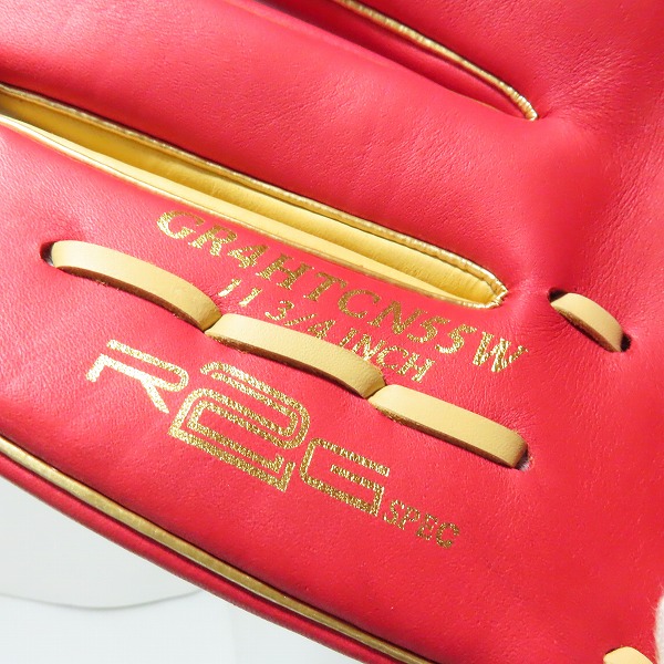 実際に弊社で買取させて頂いたRawlings/ローリングス HYPER TECH COLOR SYNC 軟式/左投げ用 オールラウンド用 グローブ/グラブ GR4HTCN55Wの画像 6枚目