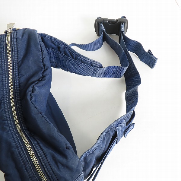実際に弊社で買取させて頂いたPORTER Classic/ポータークラシック SUPER NYLON WAIST BAG スーパーナイロン インディゴブルー ウエストバッグの画像 2枚目