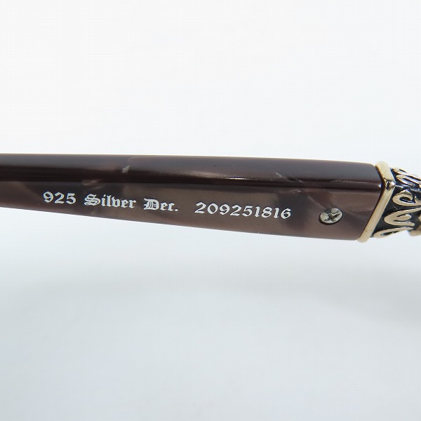 実際に弊社で買取させて頂いたA'rossvy/ロズヴィー 2019年 サイド シルバー 925 クロス モチーフ サングラス/アイウェア 209231816の画像 6枚目