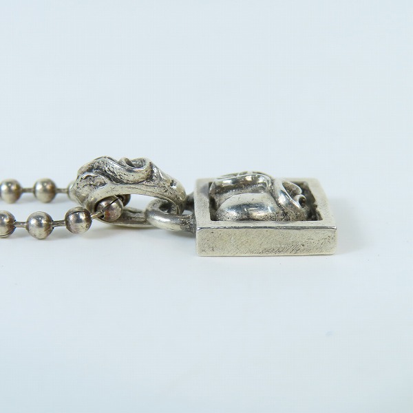 実際に弊社で買取させて頂いたCHROME HEARTS/クロムハーツ フレームド ハートチャーム ボールチェーン付き ネックレスの画像 3枚目