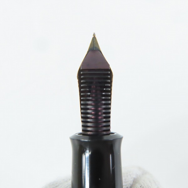 実際に弊社で買取させて頂いたPELIKAN/ペリカン スーべレーン グリーンストライプ キャップ式万年筆 ペン先14C-585 EFの画像 7枚目