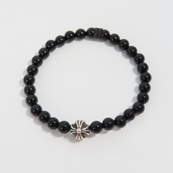 実際に弊社で買取させて頂いたCHROME HEARTS/クロムハーツ 6mm CHクロスボール ビーズ ブレスレットの画像 1枚目