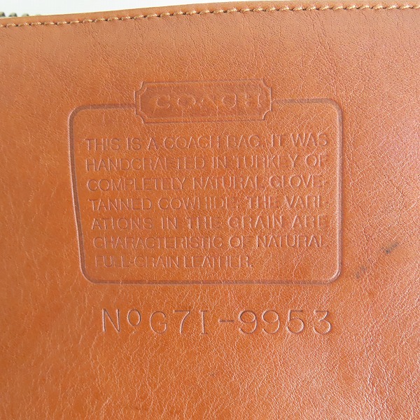 実際に弊社で買取させて頂いたCOACH/コーチ オールドコーチ カウハイドレザー ショルダーバッグ 9953の画像 5枚目