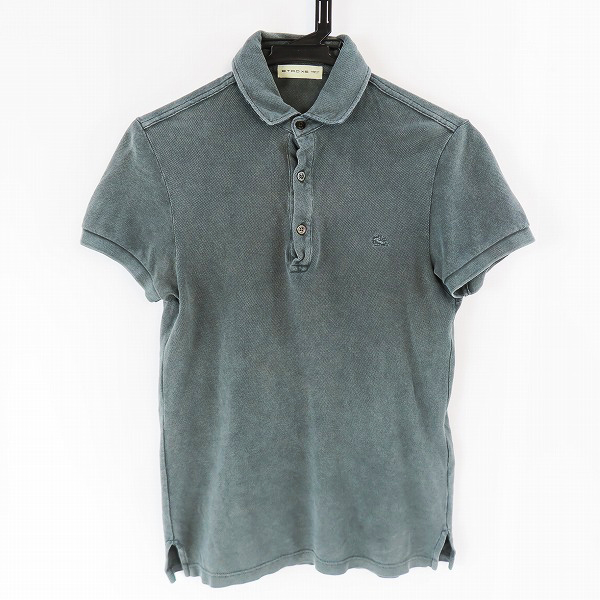 実際に弊社で買取させて頂いた【JPタグ】ETRO/エトロ 胸ロゴ刺繍 半袖ポロシャツ 襟下フラワー柄 XS