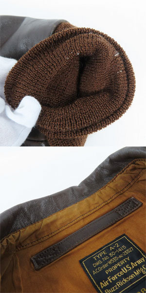 実際に弊社で買取させて頂いたBUZZ RICKSON'S/バズリクソンズ A-2 フライトジャケット 30-1415/38の画像 9枚目