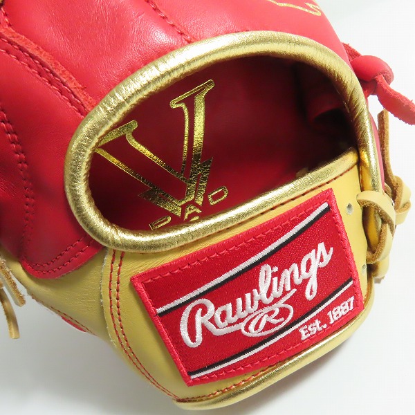 実際に弊社で買取させて頂いたRawlings/ローリングス HYPER TECH COLOR SYNC 軟式/左投げ用 オールラウンド用 グローブ/グラブ GR4HTCN55Wの画像 4枚目