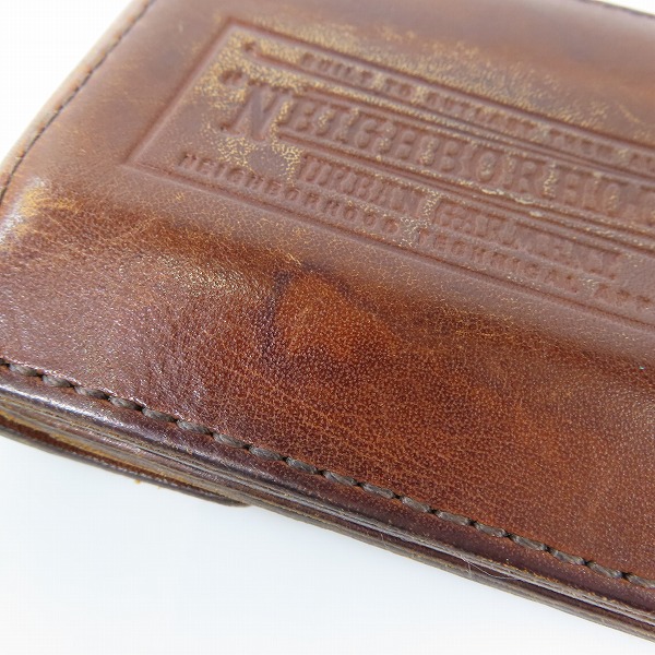 実際に弊社で買取させて頂いたNEIGHBORHOOD×PORTER/ネイバーフッド×ポーター クリップ付き2つ折り革財布/レザーウォレットの画像 7枚目