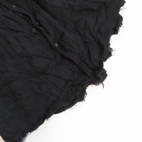 実際に弊社で買取させて頂いたLGB/ルグランブルー シワ加工 長袖シャツ ブラック SHIRT-G/M 91059/1の画像 9枚目