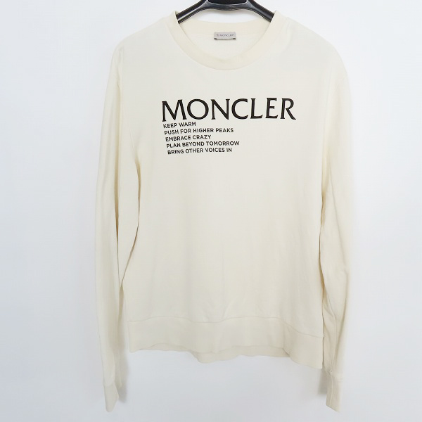 実際に弊社で買取させて頂いた【JPタグ】MONCLER/モンクレール MAGLIA GIROCOLLO ベロア ロゴ ワッペン スウェットシャツ G20918G00048/L