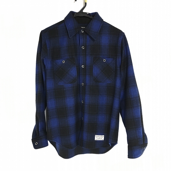 実際に弊社で買取させて頂いたWACKO MARIA/ワコマリア ウール混 チェックシャツ/S