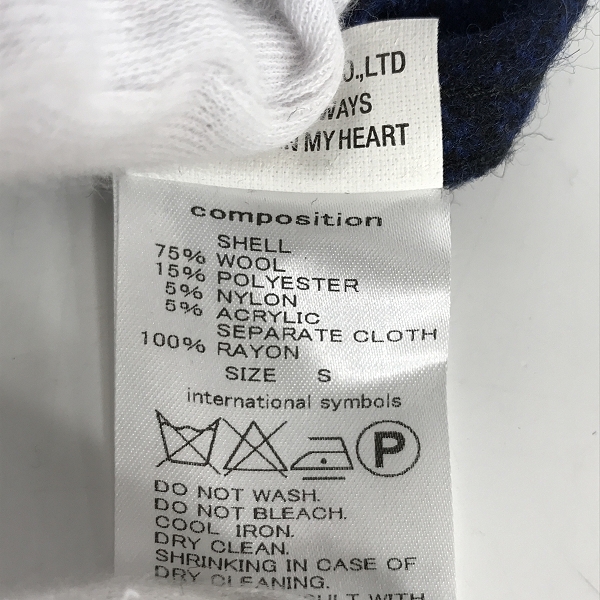 実際に弊社で買取させて頂いたWACKO MARIA/ワコマリア ウール混 チェックシャツ/Sの画像 4枚目