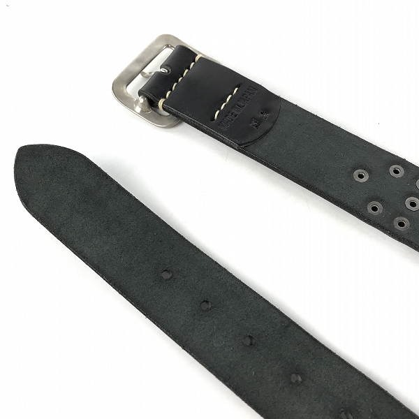 実際に弊社で買取させて頂いたSUGAR CANE/シュガーケーン スタッズ レザーベルト ブラック/34の画像 2枚目