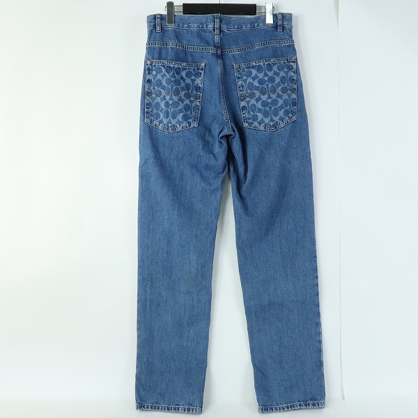 実際に弊社で買取させて頂いたCOACH/コーチ シグネチャー柄プリント デニムパンツ CK516/30の画像 1枚目